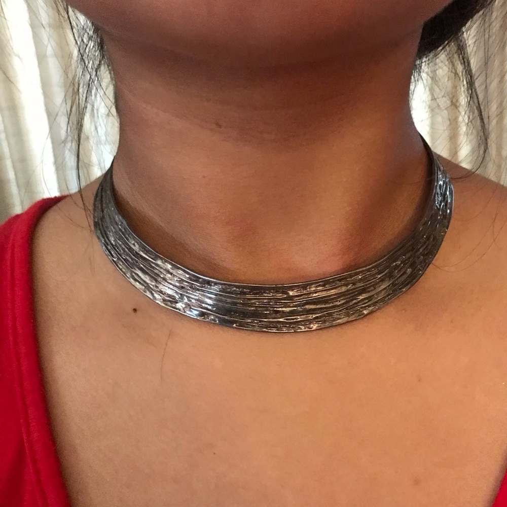 Sterling Silver Cuff Necklace